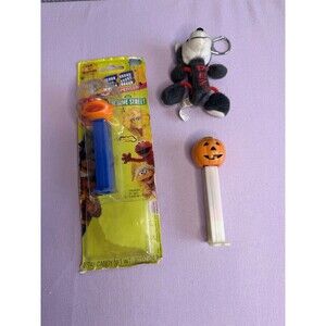 Vintage Pez Dispensers + Plush Key Chain